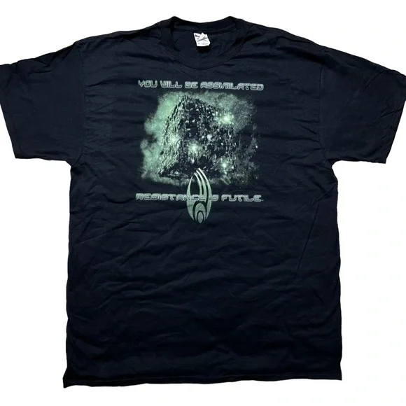 NWOT Star Trek You Will Be Assimilated Resistance Futile Graphic T-Shirt Mens XL - Picture 1 of 6